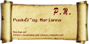 Puskásy Marianna névjegykártya